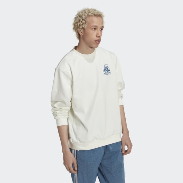 Weiss adidas Adventure Winter Crewneck Sweatshirt SW219