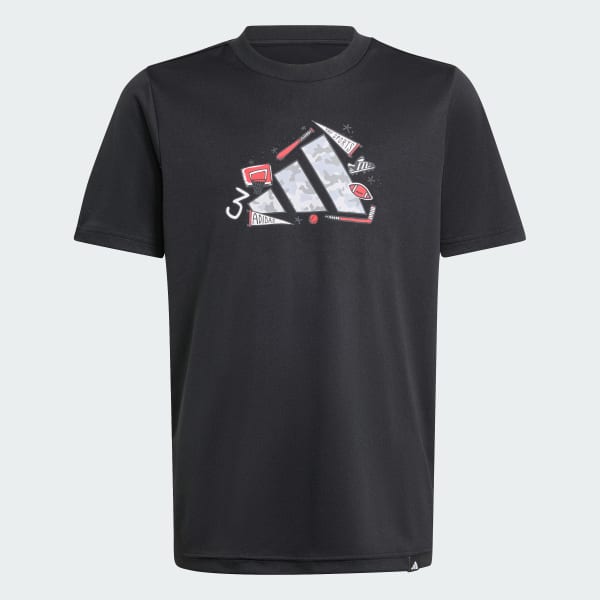 Negro Camiseta CLIMACOOL Camo Graphic Kids