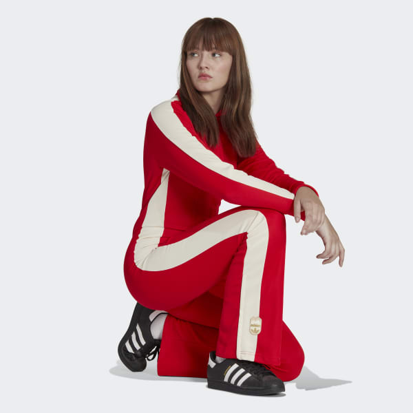 Czerwony adidas Ski Chic Jumpsuit DRI55