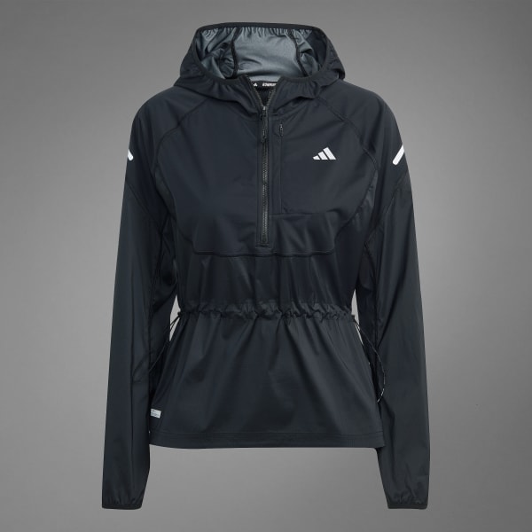 Men's Adidas Black Climalite Ultimate Full Zip Stretch Running Jacket Size  M