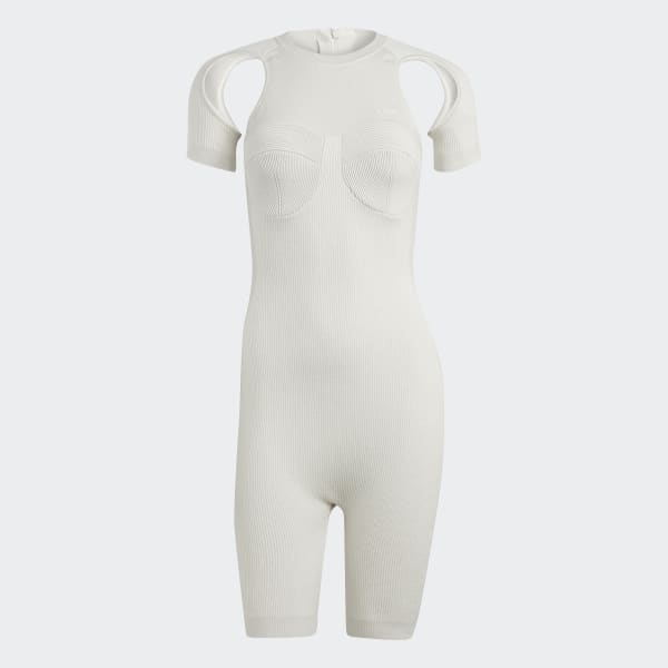 White Blue Version Knit Bodysuit
