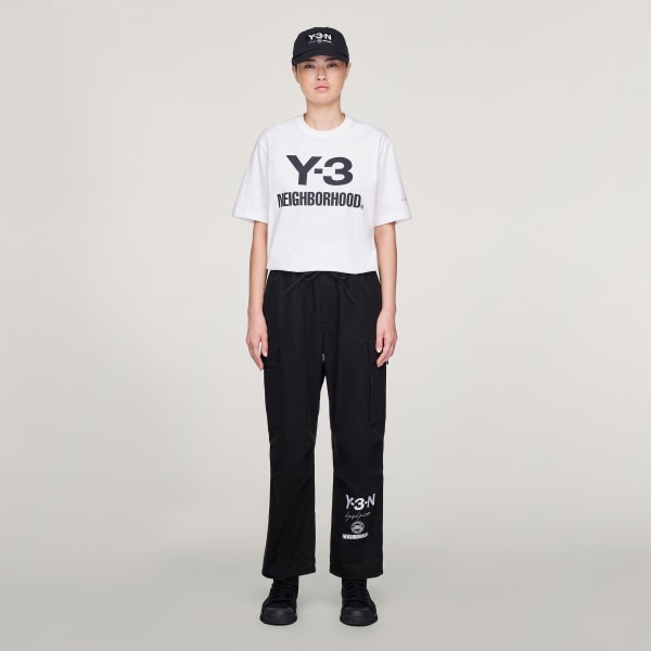 adidas Y-3 NBHD LOGO TEE - White | Free Shipping with adiClub