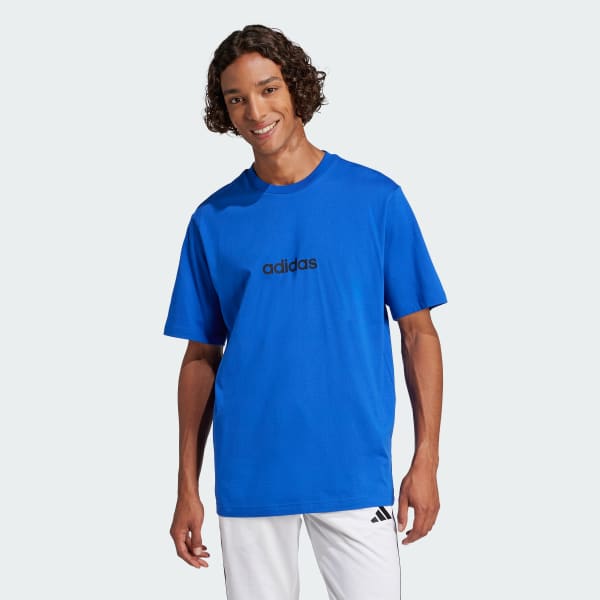Blue Essentials Linear Single Jersey Tee