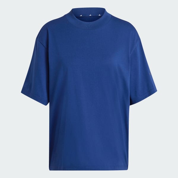Blue Essentials Contemporary Logo Boyfriend Tee