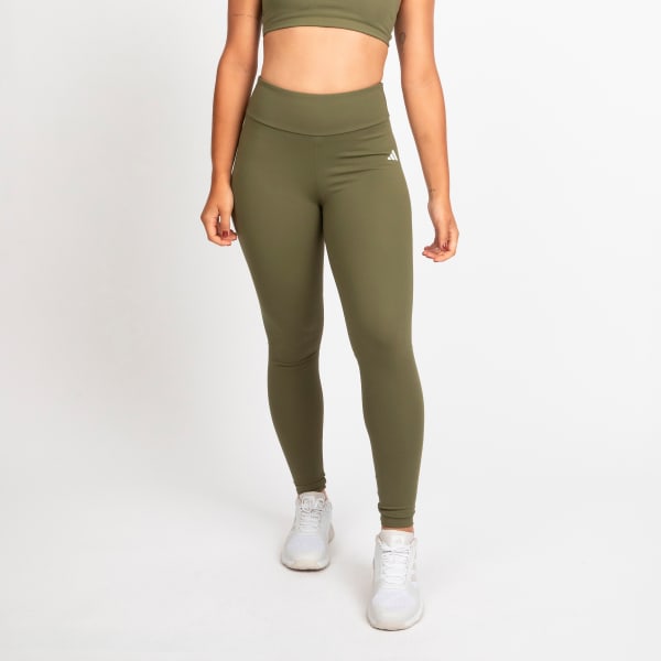 Verde Calca Legging De Corrida De Poliamida Com Bolso