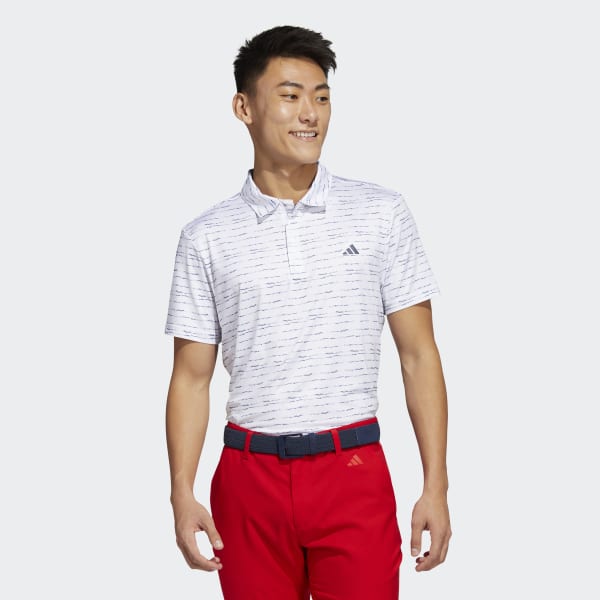 adidas Stripe Zip Polo Shirt - White | Men's Golf | adidas US