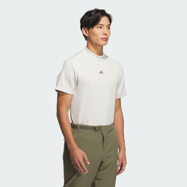 ベージュ 【ゴルフ】コードカオス モックネック半袖シャツ