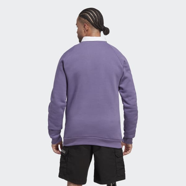 Purple Trefoil Essentials Crewneck Sweatshirt
