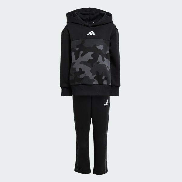 Svart Seasonal Essentials Little Kids Camo Fleece Joggedress