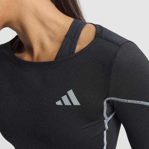Zwart Adizero BTN Longsleeve Hardloopshirt
