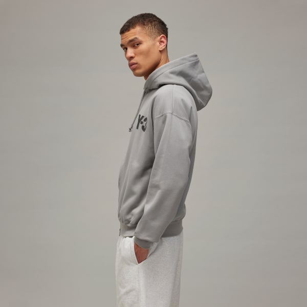 Y 3 Logo Zip Hoodie