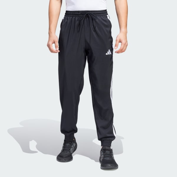 Black 3 Stripes Woven Track Pants