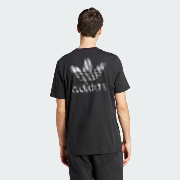 Black Graphic Blur Trefoil Tee