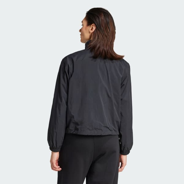 Black 에센셜 우븐 풀집 트랙 재킷