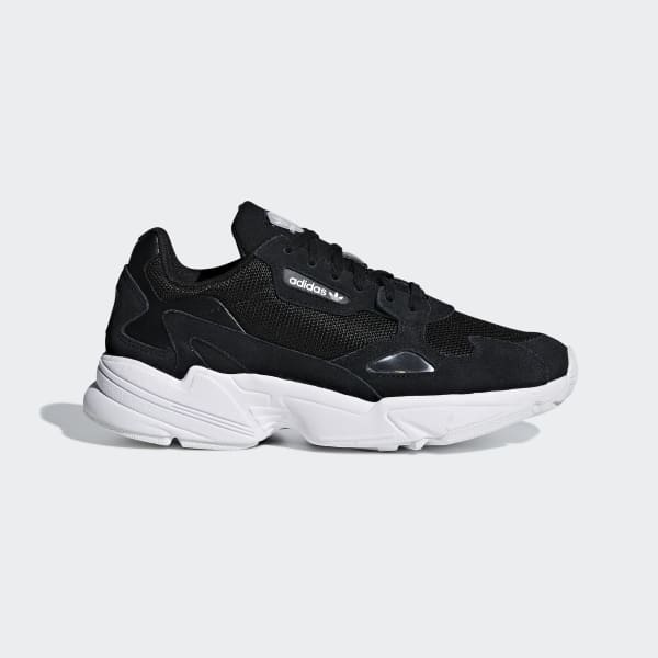 adidas falcon w black white