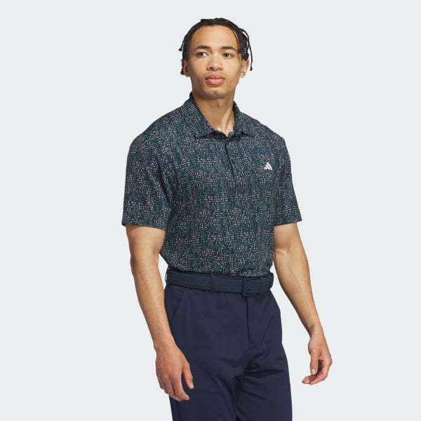Blue Ultimate365 Power Grid Print Polo Shirt