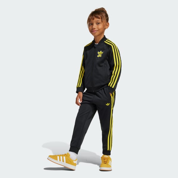 Black adidas Originals x Smiley World SST Track Suit Kids
