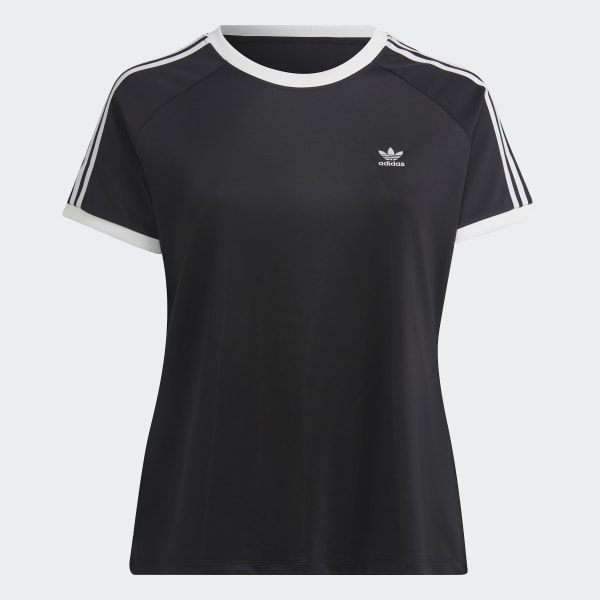 Noir T-shirt slim Adicolor Classics 3-Stripes (Grandes tailles) KA107