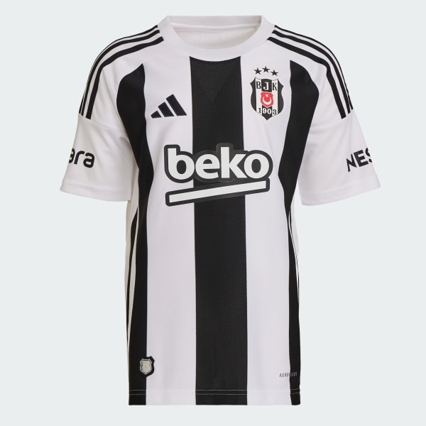 Beyaz Bjk Striped Home Jersey Youth