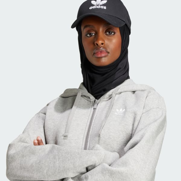 Adidas originals id96 full zip hoodie grey top