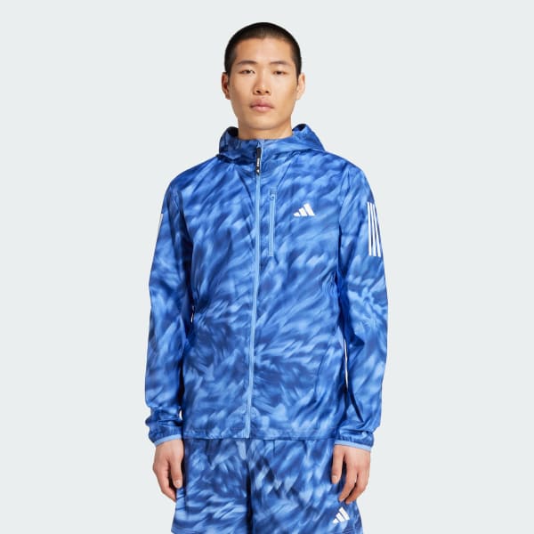 最新！☆アディダス☆OWN THE RUN ALLOVER PRINT JACKET選択3色 adidas Own The Run Allover Print Jacket - Blue | Free