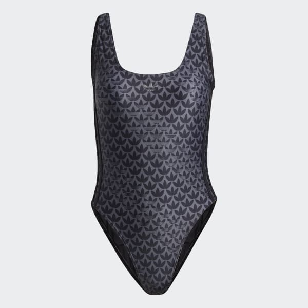 Svart Originals Monogram 3-Stripes Swimsuit