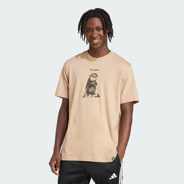 Brown Yay Sports Character Graphic Tee