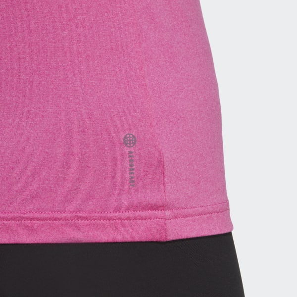 Training adidas | Essentials adidas V-Neck Tee US AEROREADY | Train - Women\'s Minimal Branding Pink