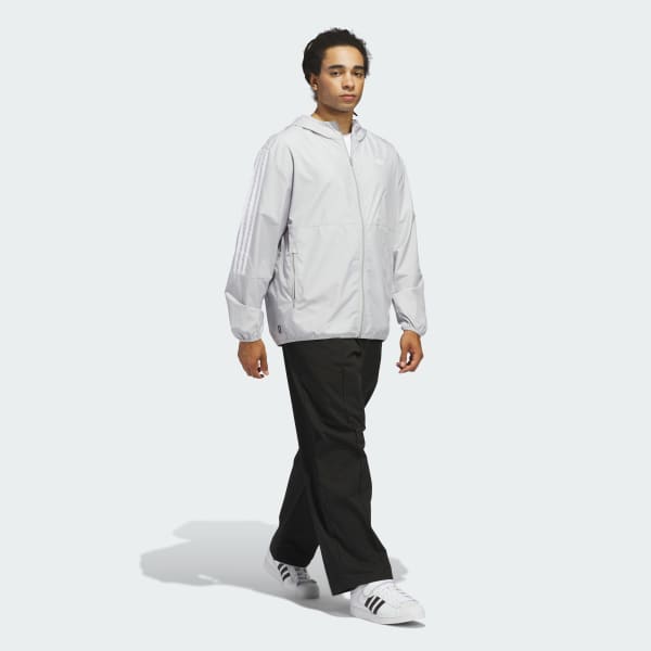 Cinza Jaqueta Corta-Vento Skateboarding