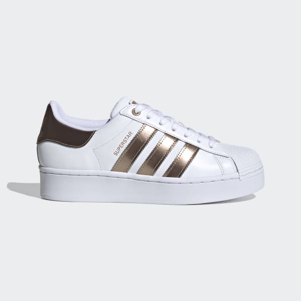 Superstar metallic clearance kinderen wit