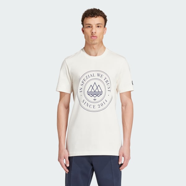 White Mod Trefoil 10 Tee