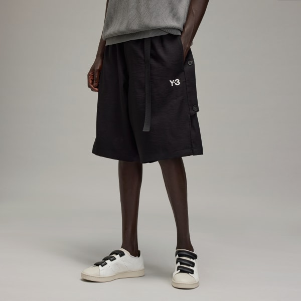 สีดำ กางเกงขาสั้น Y-3 Sport Uniform 3-Stripes