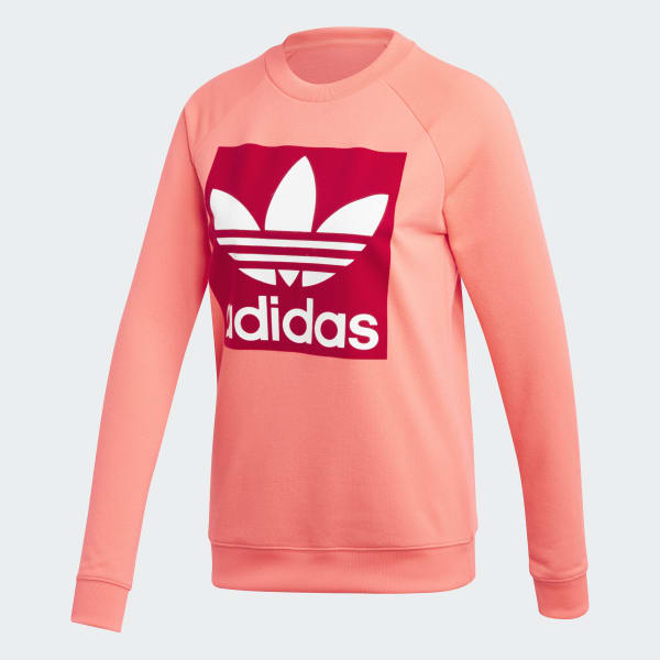 adidas Trefoil Crew Sweatshirt - Orange | adidas US