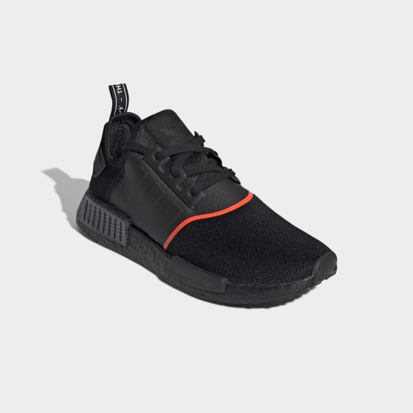 NMD R1 Core Black and Solar Red Shoes 
