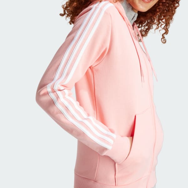 Essentials 3-Stripes Full-Zip Fleece Hoodie