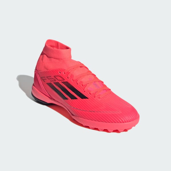 Rosado Zapatos de Fútbol F50 League Pasto Sintético Corte Medio