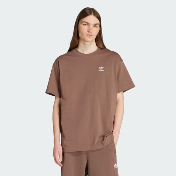 hnědá Tričko Essential Color Logo Oversized