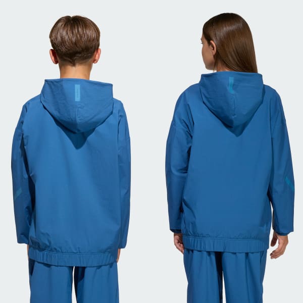 Blau adidas Z.N.E. Gewebte Travel Cover Up Trainingsjacke