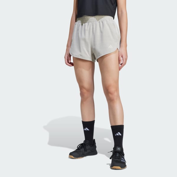 Gris Short de training taille haute Pacer 3 bandes