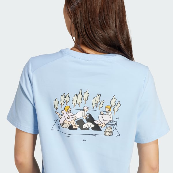 海外限定【adidas】CODES DOODLE CAMP 半袖Tシャツ adidas Codes Doodle Camp Graphic Tee - Blue | adidas Singapore