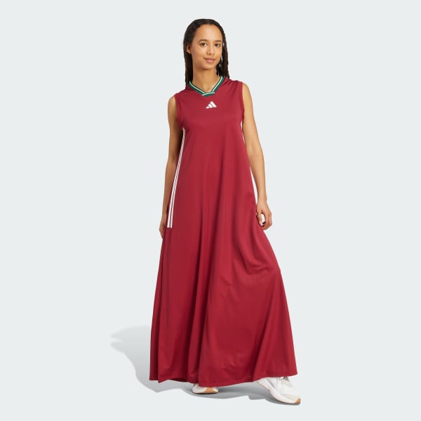 完成品 Tiro adidas Cut Burgundy - Dress Long Mesh Soft 3-Stripes 帽子