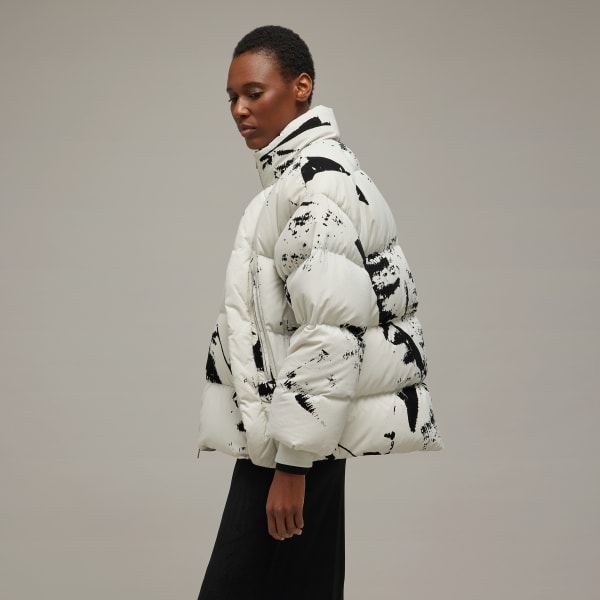 Preto Jaqueta Puffer Estampada Y-3 Flock