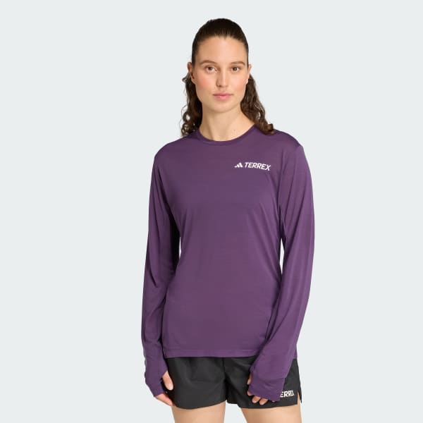 Violet T-shirt manches longues Terrex Xperior Climacool+
