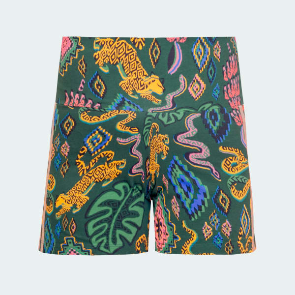 Verde Shorts Booty adidas x FARM Rio 3 Rayas