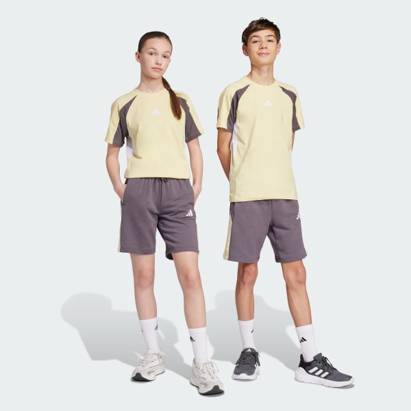 Grey Seasonal Essentials Colorblock Shorts Kids