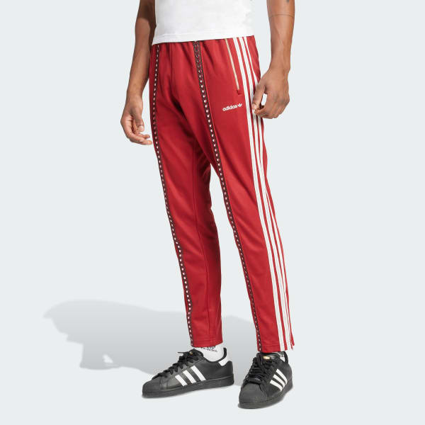 Red adidas Originals Retro Sports Cricket-Inspired Track Pants