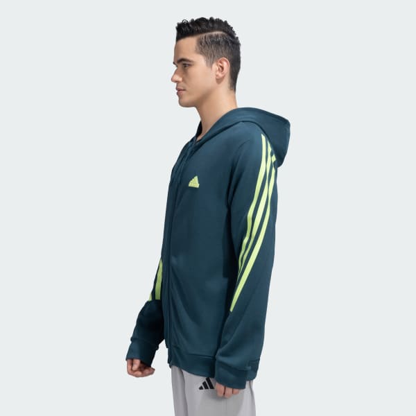 Turquoise FUTURE ICON 3 STRIPES FULLZIP TRACKJACKET