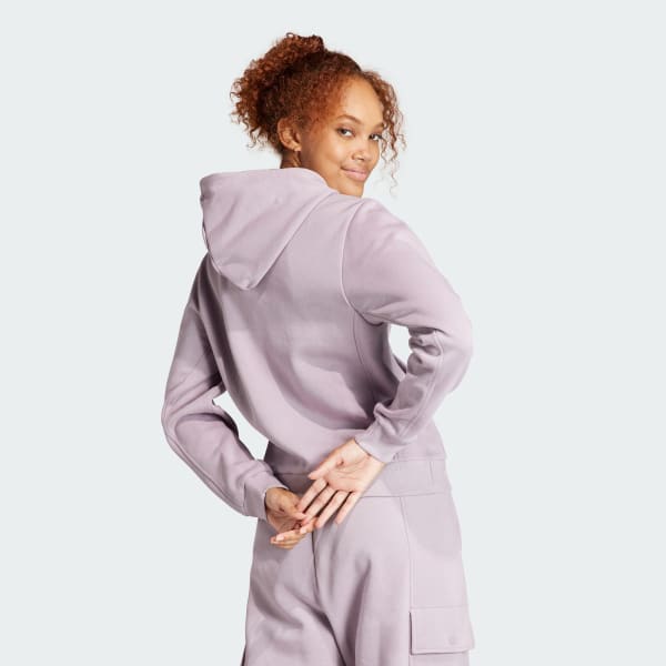 Morado Buzo con Capucha ALL SZN Cierre Frontal Tela Fleece