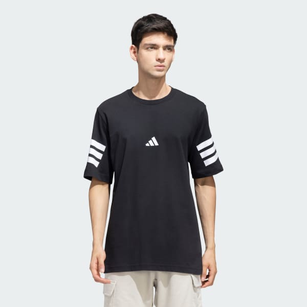 adidas Future Icons 3 Stripes Tee - Black | adidas India