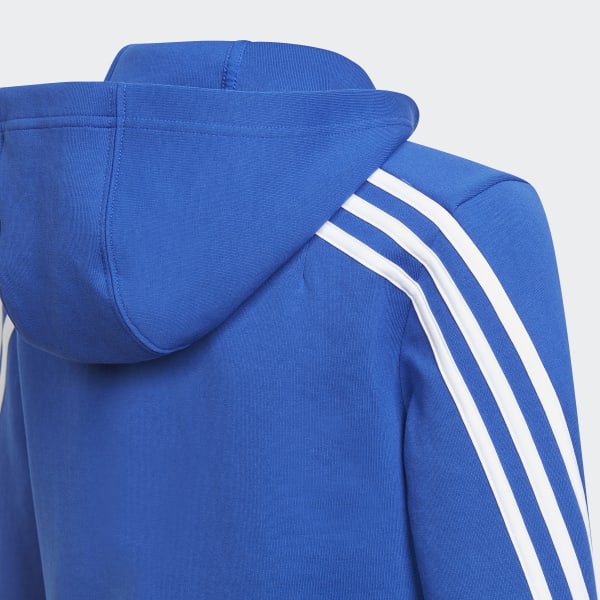 Niebieski Future Icons 3-Stripes Full-Zip Hoodie